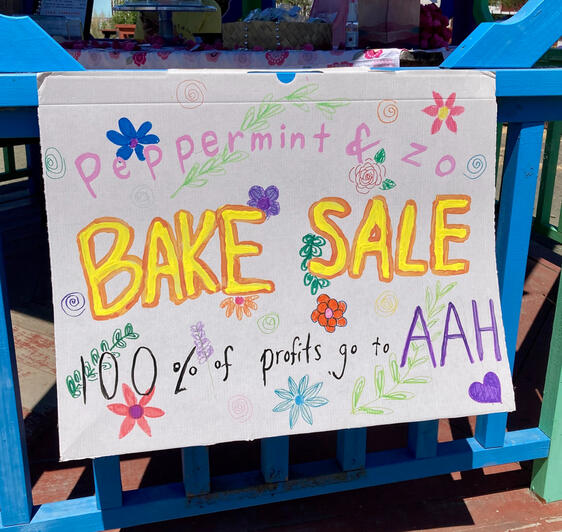 bake sale sign